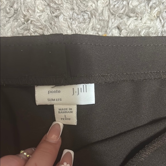 J. Jill Chocolate Slim Leg Trousers - Picture 2 of 8